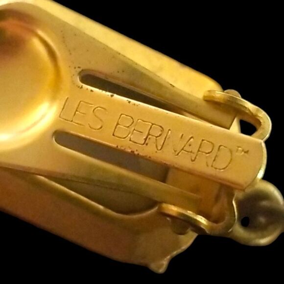 ⭐️ Les Bernard Vintage '80's Aurora Borealis Statement Clip-on Earrings - Picture 5 of 6